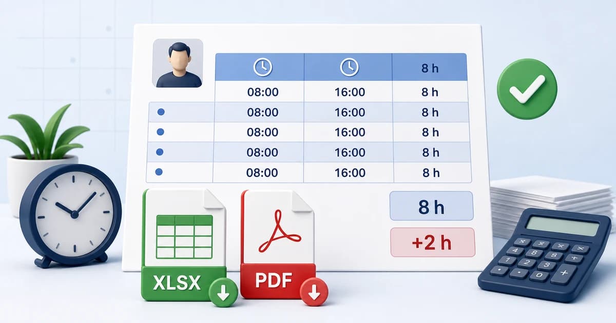 Wzór karty ewidencji czasu pracy w Excelu